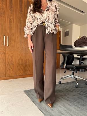 Acı Kahve , Premium Krep Kumaş , Palazzo Pantolon