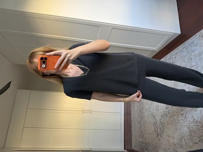Orijinal Marka Antrasit Modal V Yaka Takı 