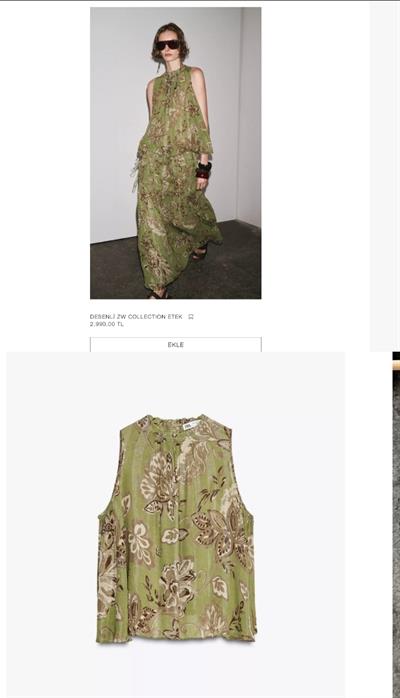 Orijinal Model , Çiçek Desenli , Büzgü Detaylı , Tasarım , Etek & Bluz Takım