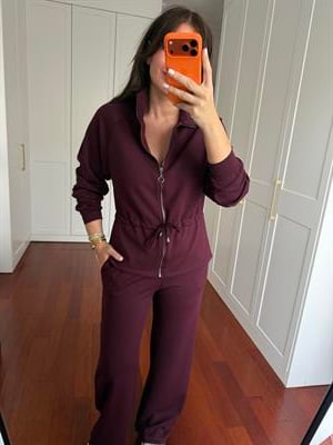 Orijinal Marka , Belden Büzgü Detaylı , Mürdüm Modal Takım