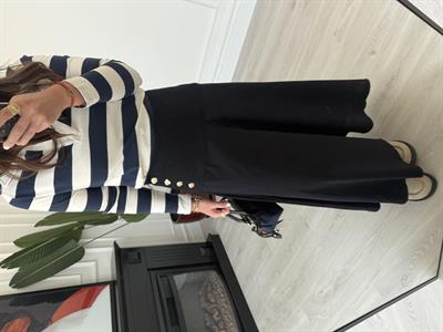 Orijinal Model , Yandan Gold Düğmeli , Premuim , Midi Boy , Lacivert Gabardin Etek