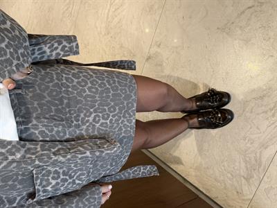 Gabardin Kumaş , Füme Leopar Etek