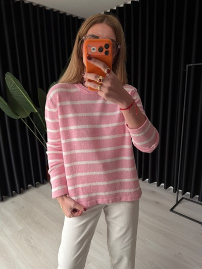Ekru Çizgili , Pembe Merserize