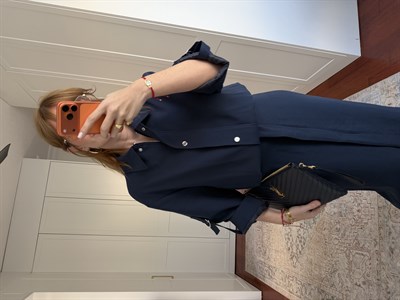 Premium Kalite , Bomber Ceket & Etek , Lacivert Takım