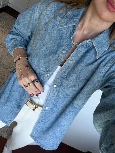 Etro Desen Premium Tencel Gömlek