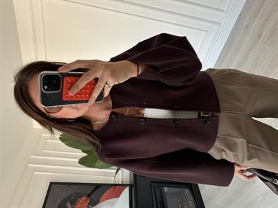 Std Beden , Premium Kalite , Acı Kahve , Triko Ceket