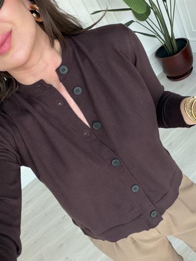 Orijinal Marka , Extra Soft , Acı Kahve Triko Hırka