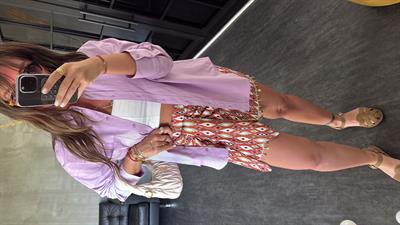 Püskül Taşlı , Renkli Kruvaze Etek