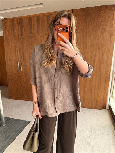 %100 Cotton , Vizon Tencel Gömlek