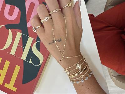 Gold Yonca Model Bileklik