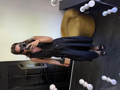 Siyah Beli Lastikli, Tencel Pantolon Etek