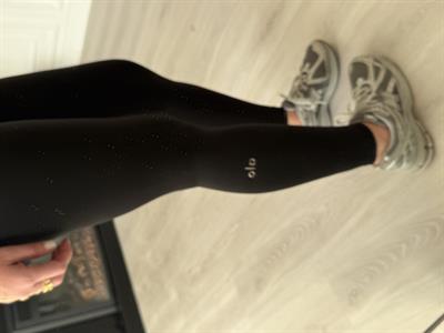 Marka Logolu Siyah Toparlayıcı Tayt