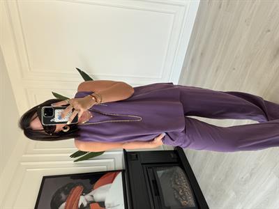 Mor , Tencel Modal , Bluz & Pantolon Takım