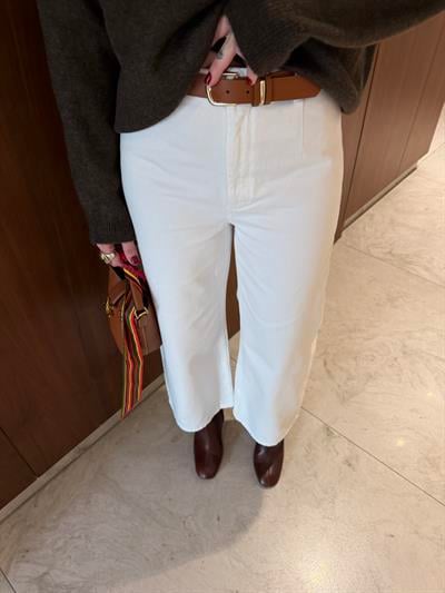 Orijinal Marka , Yumuşacık , Taba Kemerli , Beyaz , Palazzo Jean