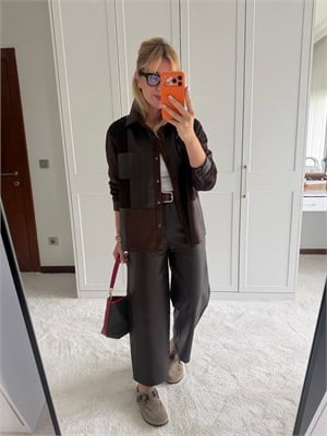 Orijinal Model , Acıkahve , Premium Deri Pantolon