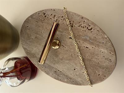 14k Gold Kaplama , Zirkon Taşlı , S Bileklik