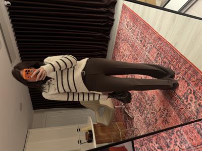 Premium Kalite Krep Kumaş , Acı Kahve İspanyol Paça Pantolon