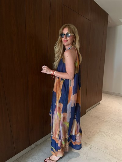 Orijinal Model , Pastel Renkli , Boyundan Bağlamalı Elbise