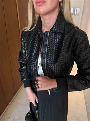 Orijinal Model , Bottega Model , Çıkabilir Yakalı , Premium Deri , Siyah Bomber Ceket