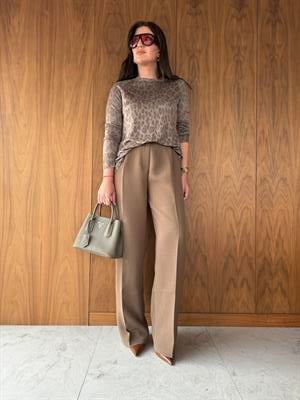 Vizon , Premium Krep Kumaş , Palazzo Pantolon