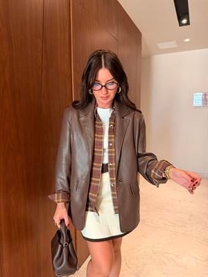 Acı Kahve Kemerli , Bej , Gabardin Etek