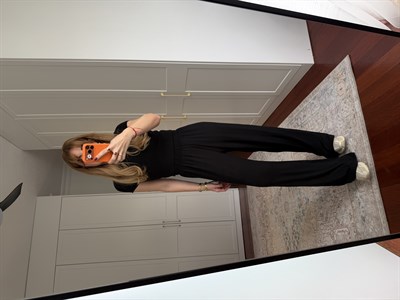 Kaşmir Dokulu Full Likralı Üçlü Siyah Takım