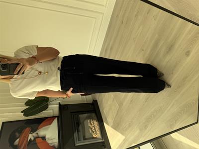 Beli Lastikli , Lacivert , Premium Palazzo Jean