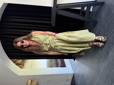 Haki Beli Lastikli, Tencel Pantolon Etek