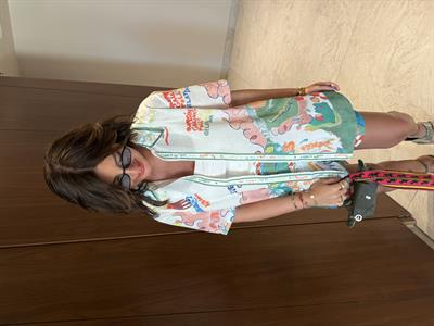 Yeşil Desenli , Şort & Gömlek Takım