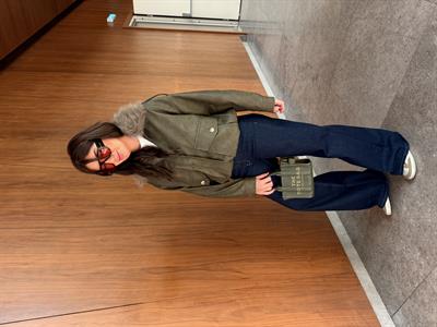 Orijinal Model , Yakası Çıkabilir Kürklü , Haki Deri Mont