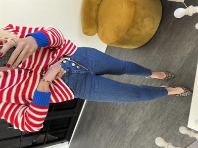 Tasarım Düğme Detaylı , Blue Jean Pantolon