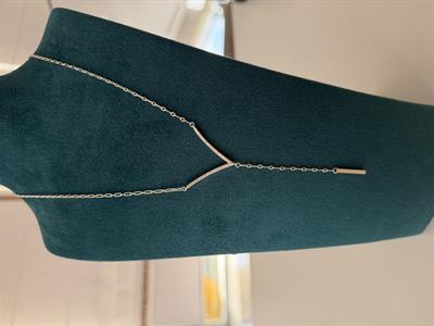 Zirkon Taşlı , 14K V Kolye