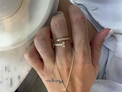 Zirkon Taşlı , Gold , Çivi Yüzük