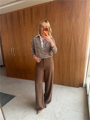 Acıkahve, Yumuşacık Tencel Jean Pantolon