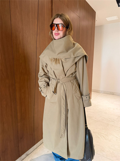 Atkılı , Premium Camel Trençkot