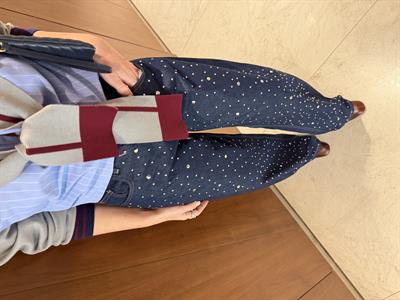 Metal Zımbalı , Lacivert Mom Jean