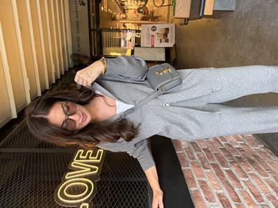 Oysh Model , Çift Fermuarlı , Gri Triko Takım