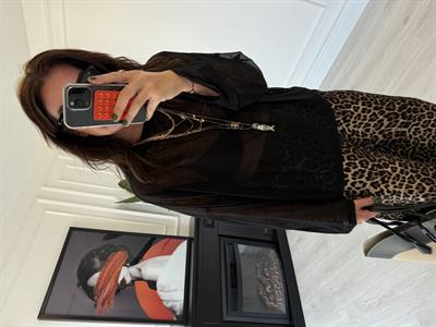 Std Beden , Siyah Tiril Bluz