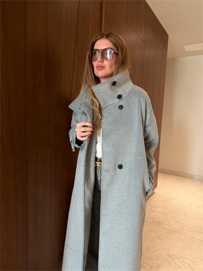Orijinal Model , Gri , Premium Kaşe Kaban