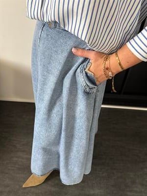 Cebi Metal Aksesuarlı , Premium Jean Etek