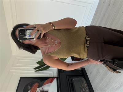 Gold Parıltılı , Askılı Bluz