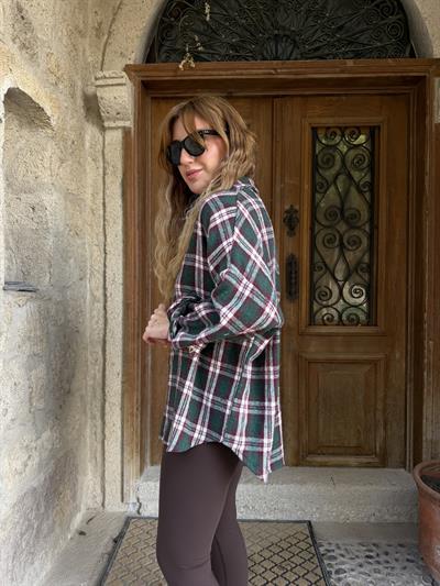 Orijinal Model , Yeşil & Bordo Ekoseli , Oduncu Gömlek
