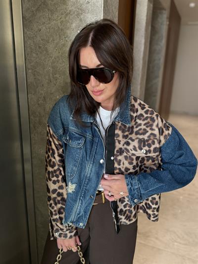 Leopar Desenli , Jean Ceket
