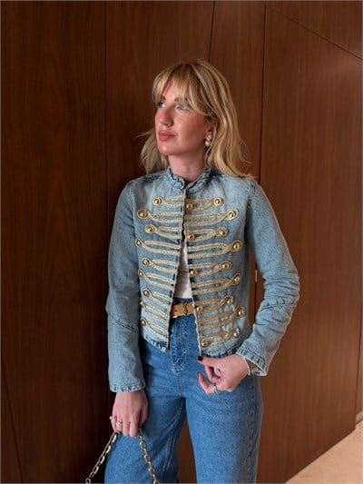 Orijinal Model , Gold Detaylı , Napolyon Jean Ceket