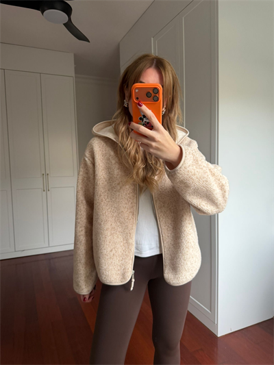 Orijinal Model , Kapüşonlu , Biyeli , Bej Teddy Mont