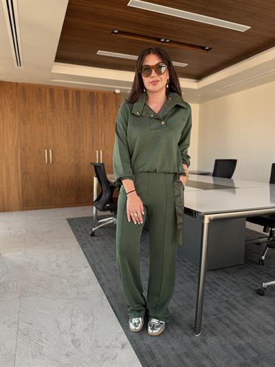 Orijinal Marka , Paraşüt Detaylı , Zümrüt Yeşili , Modal Takım