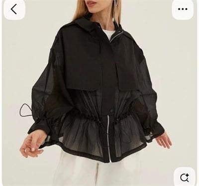 Orijinal Model , Organze Detaylı , Siyah Ceket