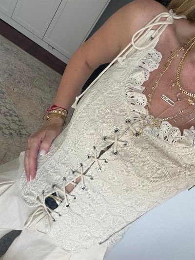Örgü & Fistolu , Premium Kalite , Korsaj Bluz