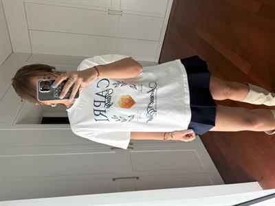 Capri Yazılı , Beyaz T-shirt