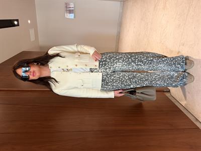 Orijinal Marka , Gri Bej Desenli , Yumuşacık Palazzo Jean